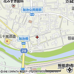 埼玉県飯能市笠縫12-3周辺の地図