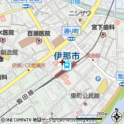 伊那市駅周辺の地図