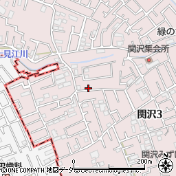 埼玉県富士見市関沢3丁目35-20周辺の地図