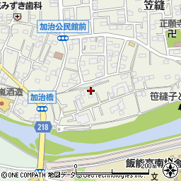 埼玉県飯能市笠縫12-6周辺の地図