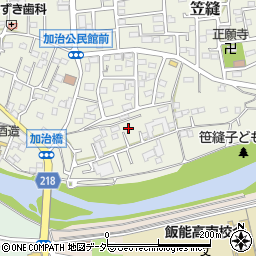 埼玉県飯能市笠縫9-22周辺の地図