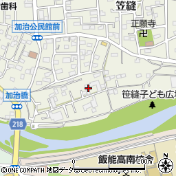 埼玉県飯能市笠縫9-14周辺の地図