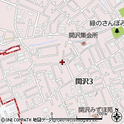埼玉県富士見市関沢3丁目35-12周辺の地図