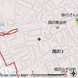 埼玉県富士見市関沢3丁目35-15周辺の地図
