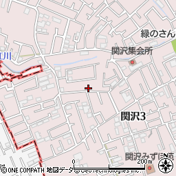 埼玉県富士見市関沢3丁目35-16周辺の地図