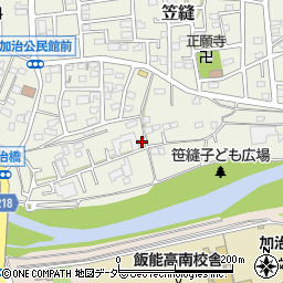埼玉県飯能市笠縫9-15周辺の地図