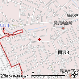 埼玉県富士見市関沢3丁目35-17周辺の地図