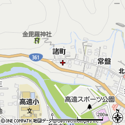 長野県伊那市高遠町西高遠諸町168周辺の地図