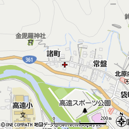 長野県伊那市高遠町西高遠諸町169-2周辺の地図