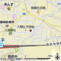 埼玉県入間市仏子周辺の地図