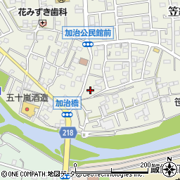 埼玉県飯能市笠縫3-1周辺の地図