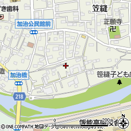 埼玉県飯能市笠縫19-5周辺の地図