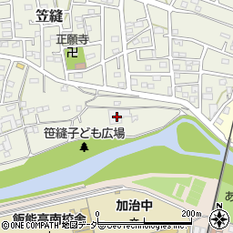 埼玉県飯能市笠縫610-19周辺の地図