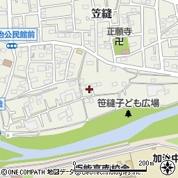 埼玉県飯能市笠縫31-10周辺の地図