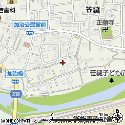 埼玉県飯能市笠縫19-2周辺の地図