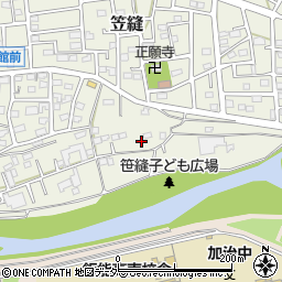 埼玉県飯能市笠縫31-6周辺の地図