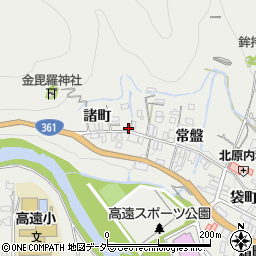 長野県伊那市高遠町西高遠諸町周辺の地図