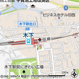 千葉県印西市周辺の地図