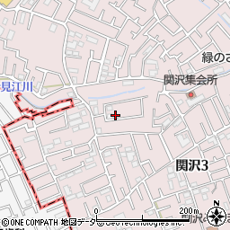 埼玉県富士見市関沢3丁目34-9周辺の地図