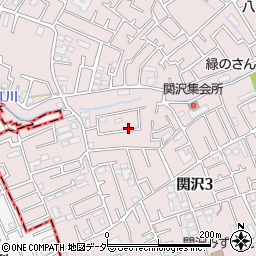 埼玉県富士見市関沢3丁目34-5周辺の地図