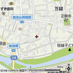 埼玉県飯能市笠縫17周辺の地図