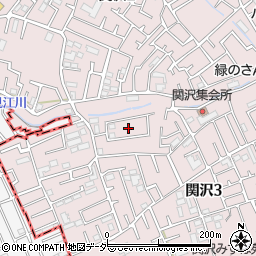 埼玉県富士見市関沢3丁目34周辺の地図