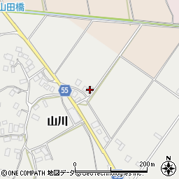 千葉県香取市山川334周辺の地図