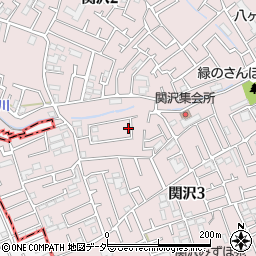 埼玉県富士見市関沢3丁目34-2周辺の地図