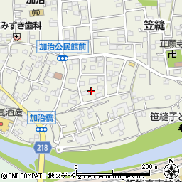 埼玉県飯能市笠縫15周辺の地図