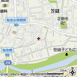 埼玉県飯能市笠縫21-2周辺の地図