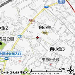 千葉県流山市向小金周辺の地図