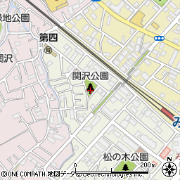 関沢公園周辺の地図