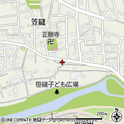 埼玉県飯能市笠縫186-2周辺の地図