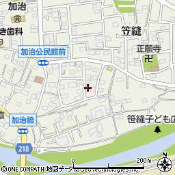 埼玉県飯能市笠縫20周辺の地図