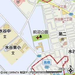 前沼公園トイレ周辺の地図