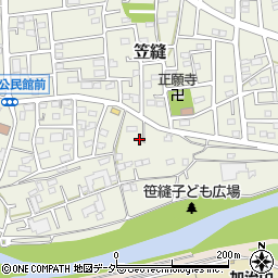 埼玉県飯能市笠縫28-1周辺の地図