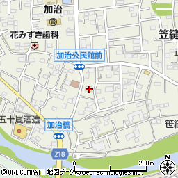 埼玉県飯能市笠縫57周辺の地図