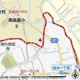 埼玉県飯能市下直竹1周辺の地図