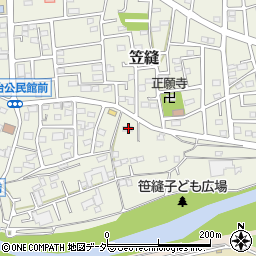 埼玉県飯能市笠縫28周辺の地図