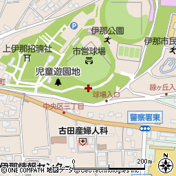 伊那運動公園周辺の地図