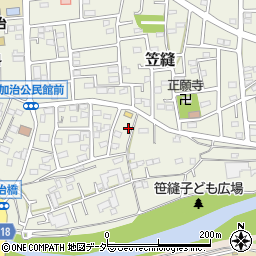 埼玉県飯能市笠縫26周辺の地図