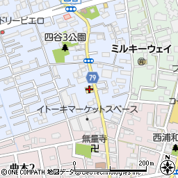 とんでん浦和四谷店周辺の地図