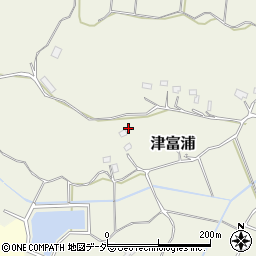 千葉県成田市津富浦376周辺の地図