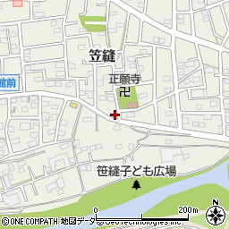 埼玉県飯能市笠縫41-2周辺の地図