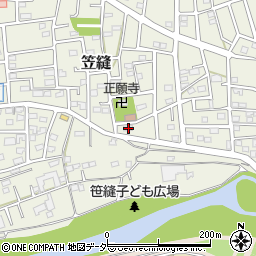 埼玉県飯能市笠縫40-1周辺の地図