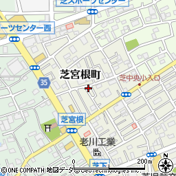 埼玉県川口市芝宮根町周辺の地図