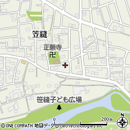 埼玉県飯能市笠縫185-1周辺の地図