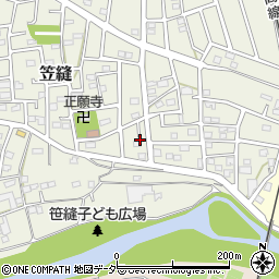 埼玉県飯能市笠縫190-16周辺の地図