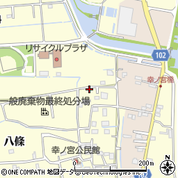 埼玉県八潮市八條2428-4周辺の地図