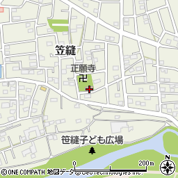 埼玉県飯能市笠縫184-1周辺の地図